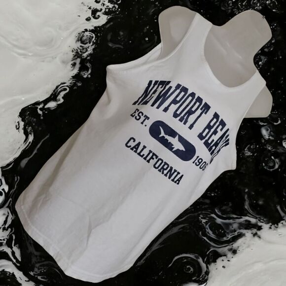 TANK TOP NEWPORT BEACH Est. 1906 CALIFORNIA ALSTYLE APPAREL ACTIVEWEAR MEDIUM - Picture 11 of 16